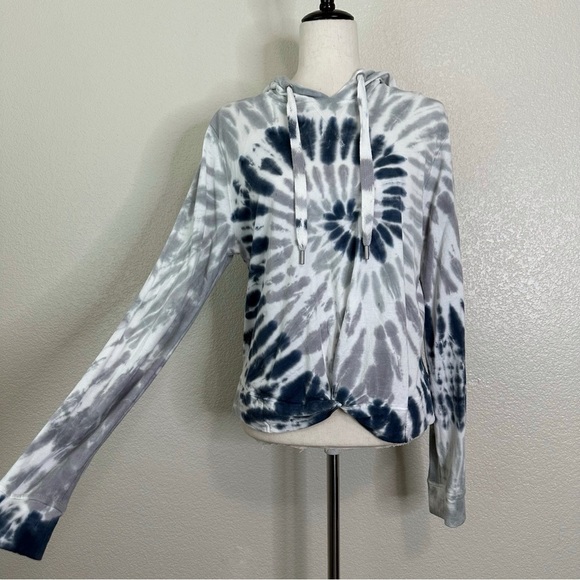 C&C California Boho Tie Dye Twist Front Hoodie Sweatshirt, Sz Small - Picture 2 of 13